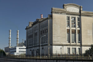 Ancient Turbigo power station, located along the Naviglio Grande. - MyVideoimage.com | Foto stock & Video footage