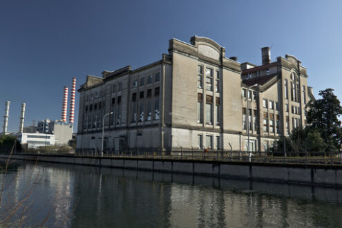 Ancient Turbigo power station, located along the Naviglio Grande. - MyVideoimage.com