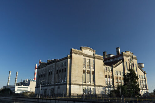 Ancient Turbigo power station, located along the Naviglio Grande. - MyVideoimage.com