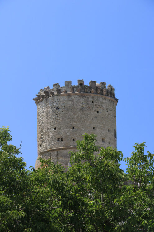 Ancient defensive tower in Forio, on the island of Ischia. The towers served as sighting points for enemies arriving from the sea. - MyVideoimage.com