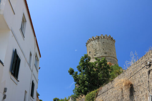 Ancient defensive tower in Forio, on the island of Ischia. The towers served as sighting points for enemies arriving from the sea. - MyVideoimage.com