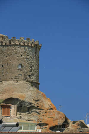 Ancient defensive tower in Forio, on the island of Ischia. The towers served as sighting points for enemies arriving from the sea. - MyVideoimage.com