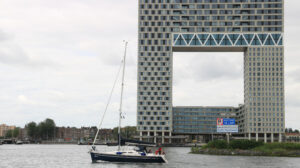 Apartment building in Amsterdam Pontsteiger. The building is loc - MyVideoimage.com