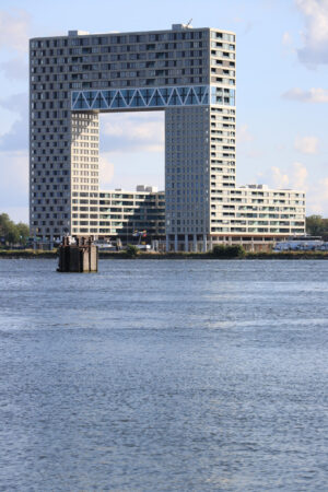 Apartment building in Amsterdam Pontsteiger. The building is loc - MyVideoimage.com