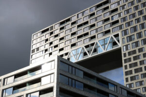 Apartment building in Amsterdam Pontsteiger. The building is loc - MyVideoimage.com