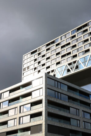 Apartment building in Amsterdam Pontsteiger. The building is loc - MyVideoimage.com