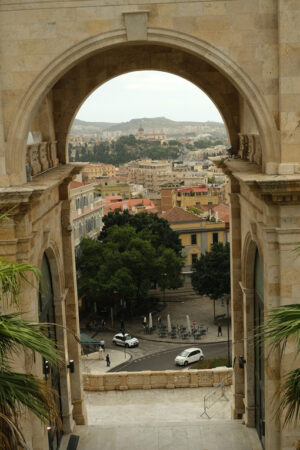 Arch of Cagliari Bastion of Saint Remy in Cagliari. Stock photos. - MyVideoimage.com | Foto stock & Video footage