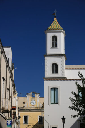 Bell tower in the small Mediterranean village of Ischia Ponte. B - MyVideoimage.com