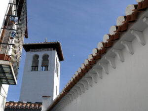 Bell tower with Arabic stylistic hints. - MyVideoimage.com