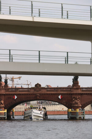 Berlin, Germany, 13 June 2018.  Ancient and modern bridges on th - MyVideoimage.com