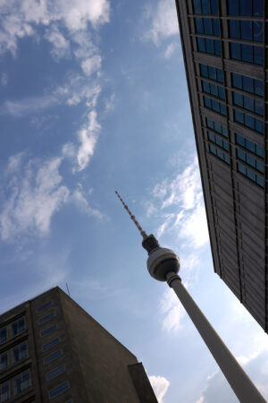 Berlin, Germany, 13 June 2018. The television tower at Alexander Platz. Foto Berlino. Berlin photos