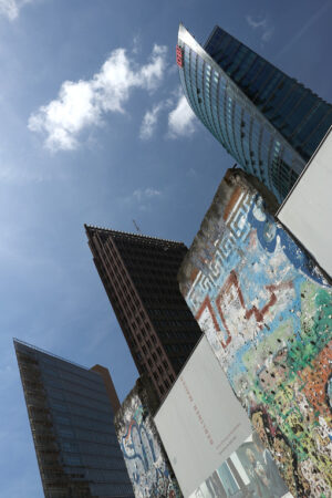 Berlin. 06/14/2018. The Old Berlin Wall and in the background th - MyVideoimage.com