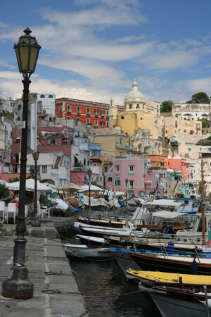 Borgo di pescatori. Village of Marina Corricella, Procida Island, Mediterranean Sea, - MyVideoimage.com | Foto stock & Video footage