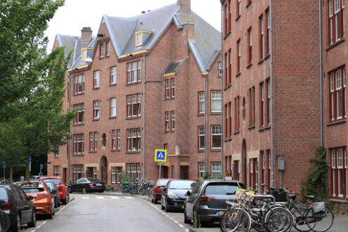 Buildings in the district of Spaarndammerbuurt famous for its ar - MyVideoimage.com