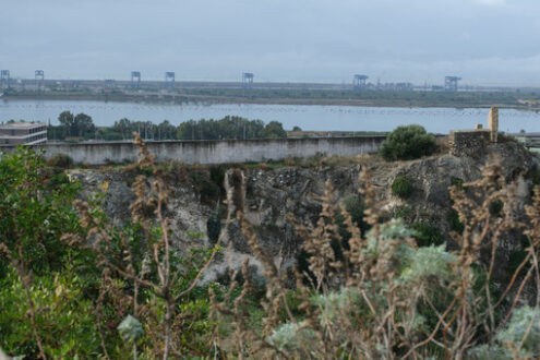 Cagliari lagoon. Santa Gilla lagoon in Cagliari. Stock photos. - MyVideoimage.com | Foto stock & Video footage