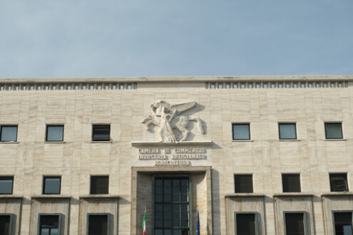 Camera Commercio Varese. Chamber of Commerce building. Italian rationalist architecture. - MyVideoimage.com | Foto stock & Video footage