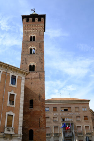 Camera di Commercio di Asti. Trojan Tower of Asti. Foto stock royalty free. - MyVideoimage.com | Foto stock & Video footage