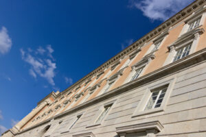 Caserta, Italy. Main external facade of the Royal Palace of Caserta. Italy. Foto reggia di Caserta. Caserta royal palace photo