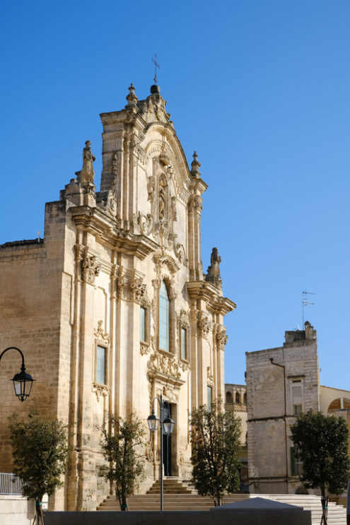 Chiesa barocca a Matera. Baroque church of San Francesco d’Assisi in Matera. - MyVideoimage.com | Foto stock & Video footage