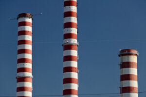 Chimneys of a power plant. - MyVideoimage.com