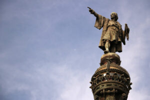 Christopher Columbus monument at the port of Barcelona - MyVideoimage.com