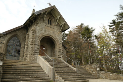 Cisa church. Church at the Cisa Pass near Via Francigena. Stock photos. - MyVideoimage.com | Foto stock & Video footage