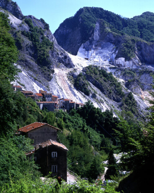 Colonnata Italy. Country of Colonnata near Carrara. Location famous for the production of Lardo di Colonnata. Toscana - MyVideoimage.com | Foto stock & Video footage