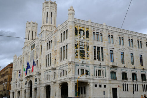 Comune di Cagliari. Cagliari Town Hall Building. Foto stock royalty free. - MyVideoimage.com | Foto stock & Video footage