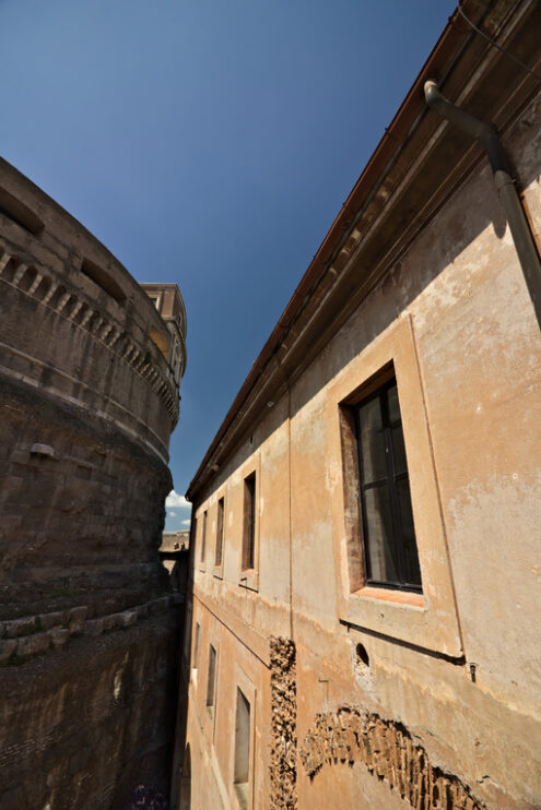 Cortile Castel Sant’Angelo. Cortile delle fucilazioni, Roma. - MyVideoimage.com | Foto stock & Video footage