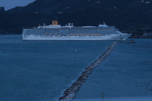 Costa luminosa cruise ship. Costa Luminosa cruise ship at sunset. Stock photos. - MyVideoimage.com | Foto stock & Video footage