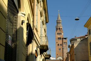 Cremona tower Torrazzo of Cremona and palaces. Stock photos. - MyVideoimage.com | Foto stock & Video footage