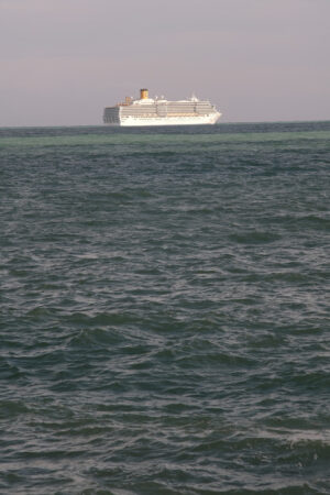 Cruise ship of the maritime company Costa Cruises in the Mediterranean. - MyVideoimage.com | Foto stock & Video footage