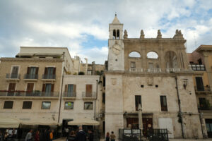 Decentralized clock tower built above the Palazzo del Sedile in Bari. - MyVideoimage.com