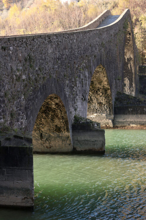 Devil’s Bridge or Ponte della Maddalena. Lucca, Borgo a Mozzano. - MyVideoimage.com