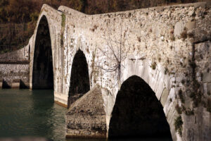 Devil’s Bridge or Ponte della Maddalena. Lucca, Borgo a Mozzano. - MyVideoimage.com