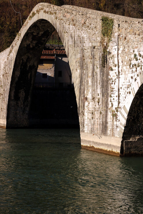 Devil’s Bridge or Ponte della Maddalena. Lucca, Borgo a Mozzano. - MyVideoimage.com