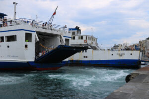 Docking stage. Ferry boat  at the port of Procida, Naples. Docking stage at the - MyVideoimage.com | Foto stock & Video footage