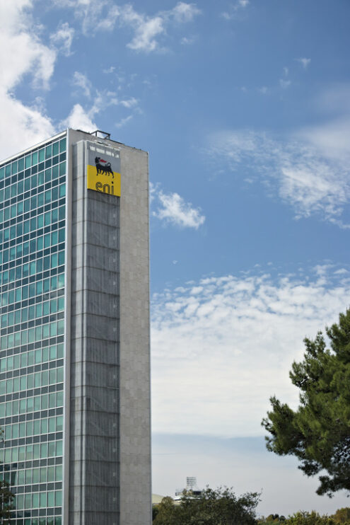 ENI Rome. ENI headquarters building in Rome Eur. - MyVideoimage.com | Foto stock & Video footage