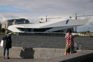 EYE Film Institute Netherlands of Amsterdam. The building was de - MyVideoimage.com