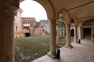 External portico in the Castello Malaspina di Massa. - MyVideoimage.com