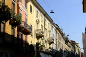 Facades of buildings. Facades of buildings in the Italian city center. Stock photos. - MyVideoimage.com | Foto stock & Video footage