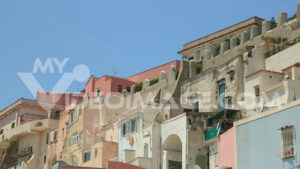 Fishing village footage. Village of Marina Corricella, Procida Island, Mediterranean Sea, near Naples.  Video footage. - MyVideoimage.com | Foto stock & Video footage