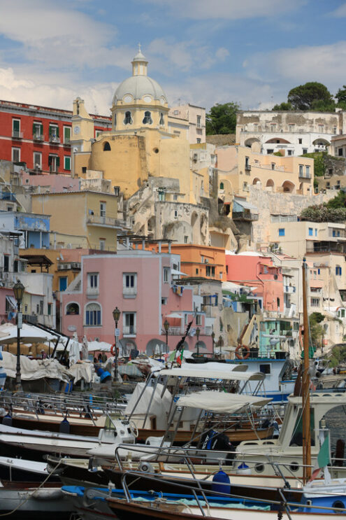 Fishing village. Procida photos. Village of Marina Corricella, Procida Island, Mediterranean Sea, - MyVideoimage.com | Foto stock & Video footage