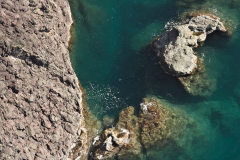 Five Lands sea coast. Cinque Terre, lIguria, Italy. Rocks overlooking the blue sea - MyVideoimage.com | Foto stock & Video footage