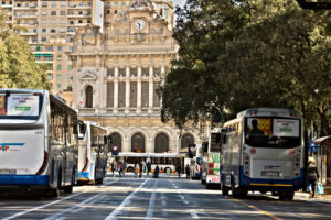 Genoa. Bus station and train station - MyVideoimage.com | Foto stock & Video footage