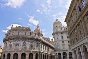 Genoa. Fountain of Piazza de Ferrari. - MyVideoimage.com | Foto stock & Video footage