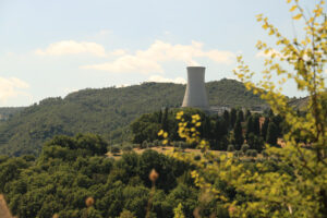 Geothermal power plant for electricity production. Condensation - MyVideoimage.com