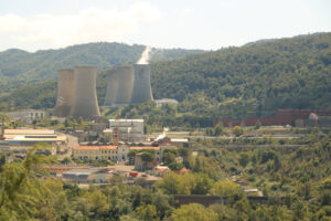 Geothermal power plant for electricity production. Condensation - MyVideoimage.com