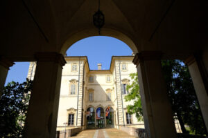 Giuseppe Verdi. Museo. Giuseppe Verdi Museum in Busseto. Triumphal arch. Foto stock royalty free. - MyVideoimage.com | Foto stock & Video footage