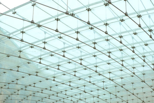 Glass roof of modern square. - MyVideoimage.com | Foto stock & Video footage